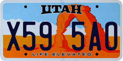 UT license plate X595AO