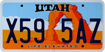 UT license plate X595AZ