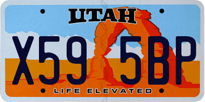 UT license plate X595BP