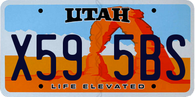 UT license plate X595BS