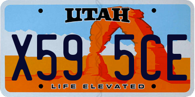 UT license plate X595CE
