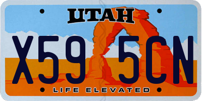UT license plate X595CN
