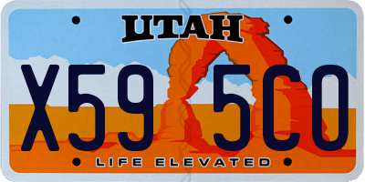 UT license plate X595CO