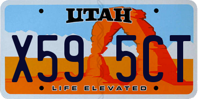 UT license plate X595CT