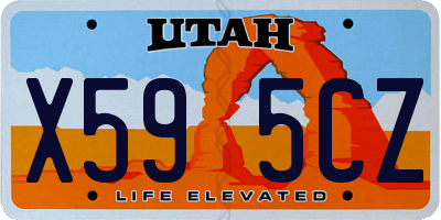 UT license plate X595CZ