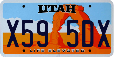 UT license plate X595DX