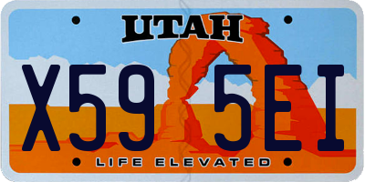 UT license plate X595EI