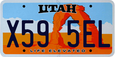 UT license plate X595EL