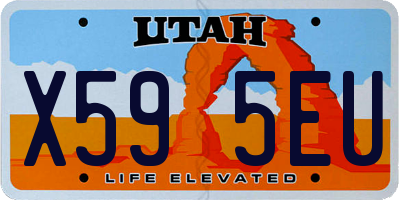 UT license plate X595EU