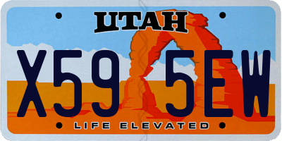 UT license plate X595EW