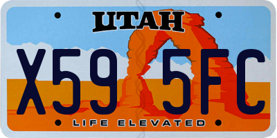 UT license plate X595FC