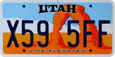 UT license plate X595FF