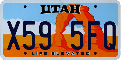 UT license plate X595FQ
