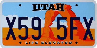 UT license plate X595FX