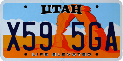 UT license plate X595GA