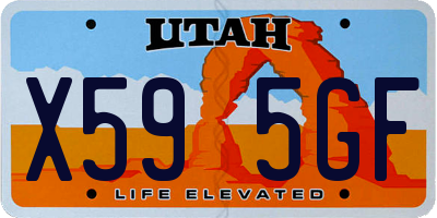 UT license plate X595GF