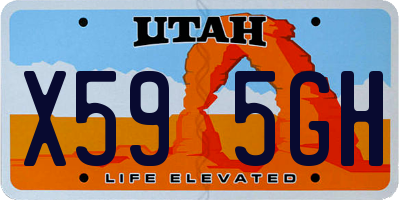 UT license plate X595GH