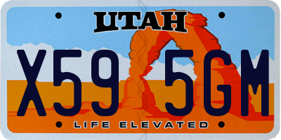 UT license plate X595GM