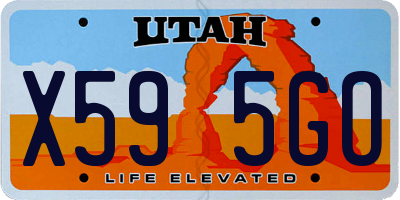 UT license plate X595GO
