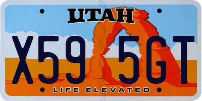 UT license plate X595GT