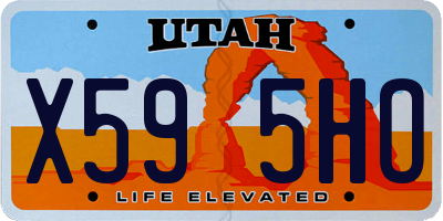 UT license plate X595HO