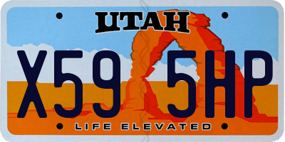 UT license plate X595HP