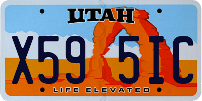 UT license plate X595IC