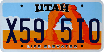UT license plate X595IO