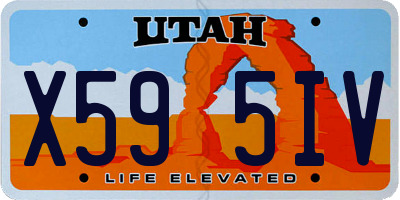 UT license plate X595IV