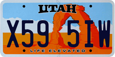 UT license plate X595IW