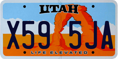 UT license plate X595JA