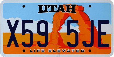 UT license plate X595JE