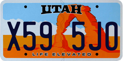UT license plate X595JO