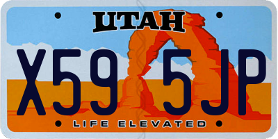 UT license plate X595JP