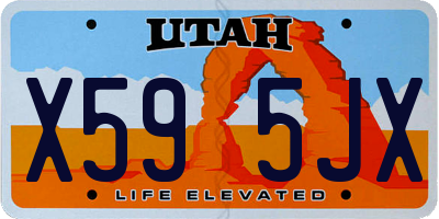 UT license plate X595JX