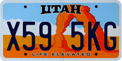 UT license plate X595KG