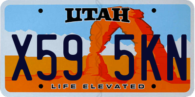UT license plate X595KN
