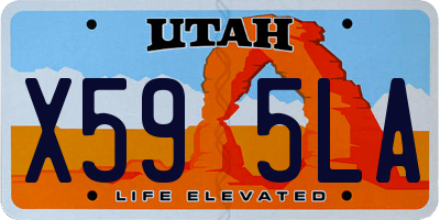 UT license plate X595LA