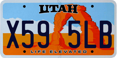 UT license plate X595LB
