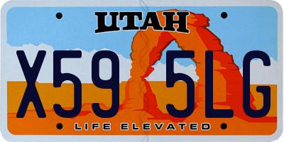 UT license plate X595LG