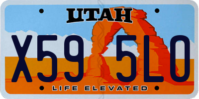 UT license plate X595LO