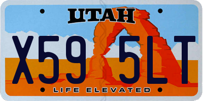 UT license plate X595LT