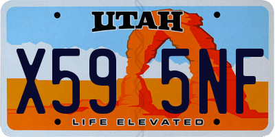 UT license plate X595NF
