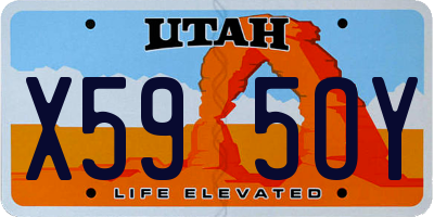 UT license plate X595OY