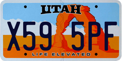 UT license plate X595PF