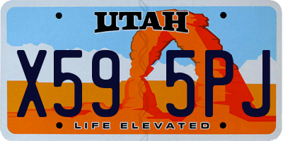 UT license plate X595PJ