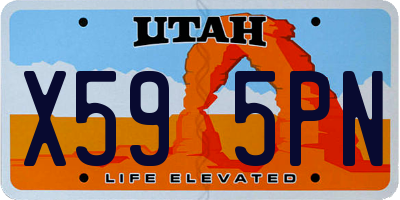 UT license plate X595PN