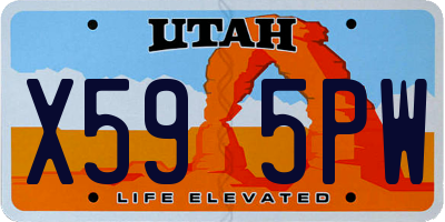 UT license plate X595PW