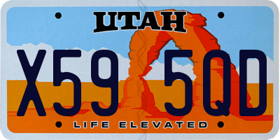 UT license plate X595QD