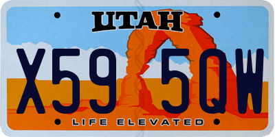 UT license plate X595QW